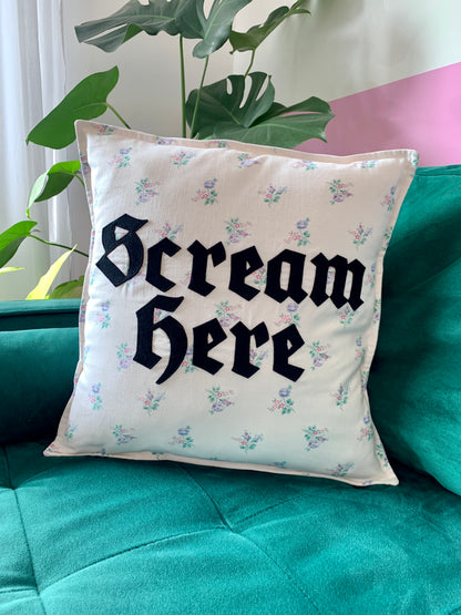 Scream Here Cushion Cover